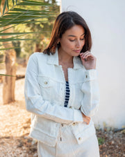 Summer Linen Fray Jacket