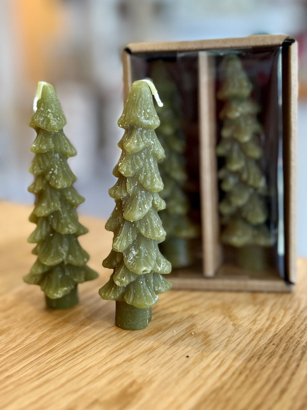 Tree Shaped Taper Candles, Set of 2