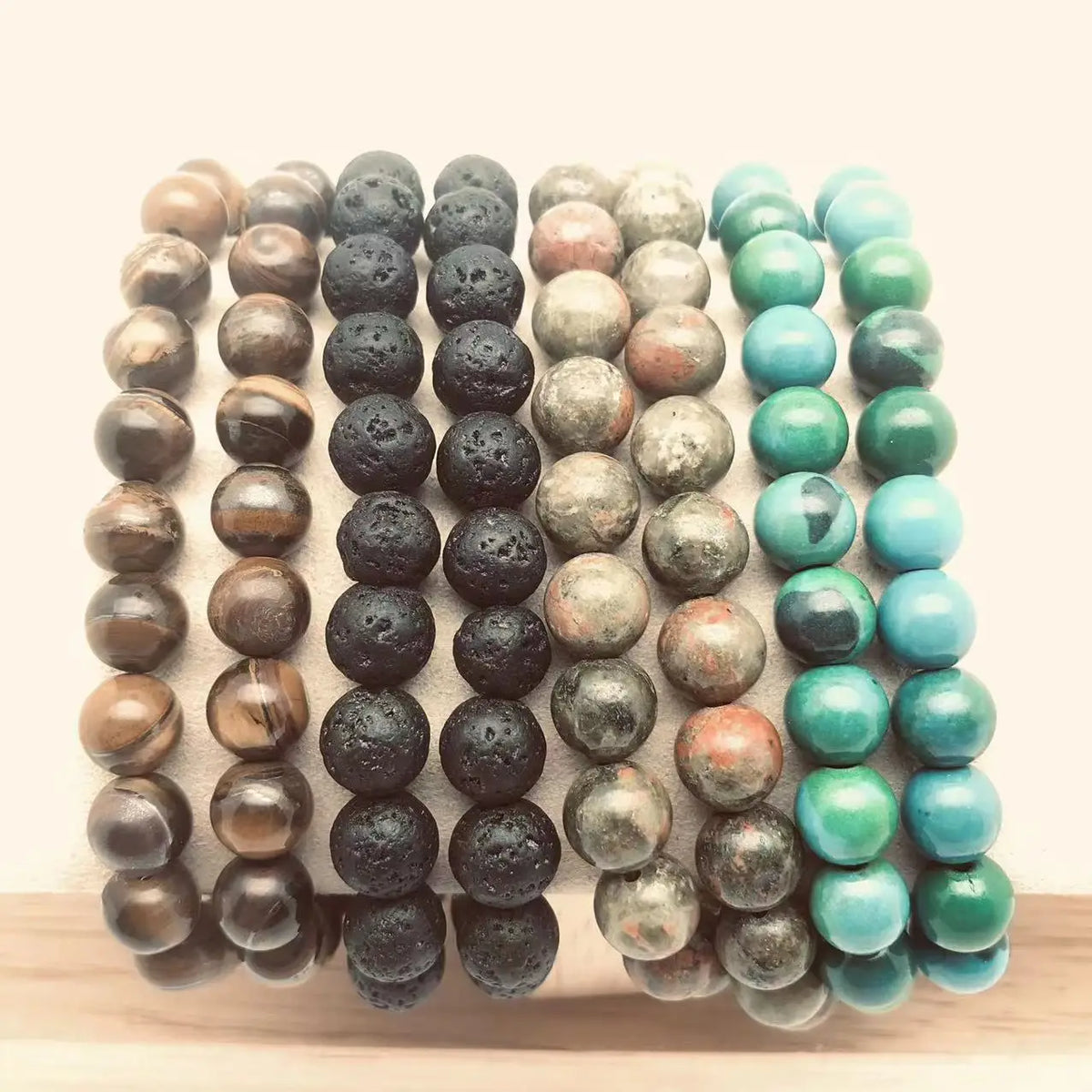 Stretch Natural Stone Bracelet Asst