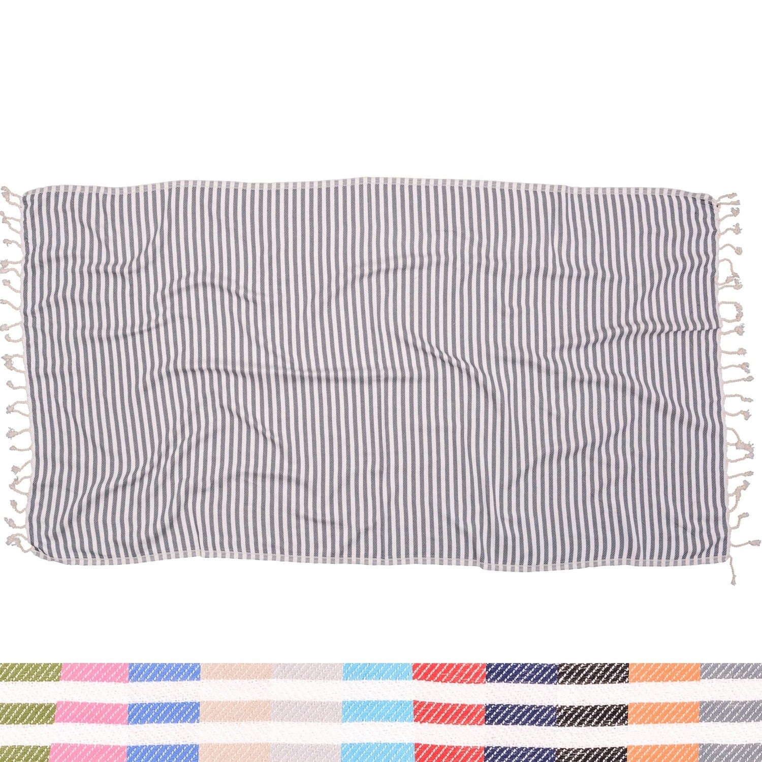 Antibes Striped Blanket - The Riviera Towel Company