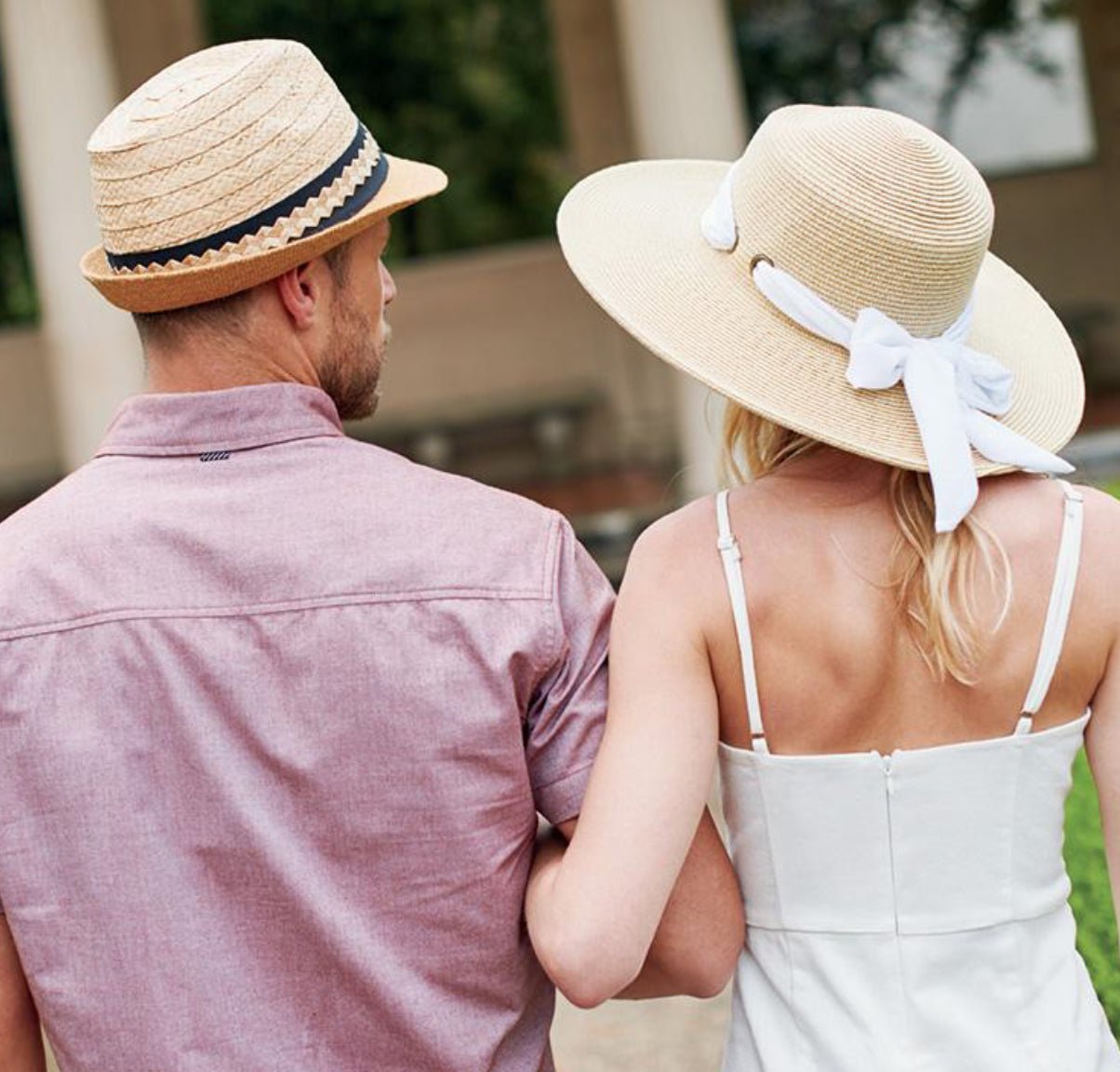 Boater Hat with Scarf/Bow - The Riviera Towel Company