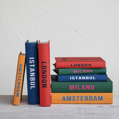 Canvas Book Storage Boxes - The Riviera Towel Company