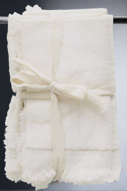 Cotton Napkins with Fringe, Set of 4 - The Riviera Towel Company