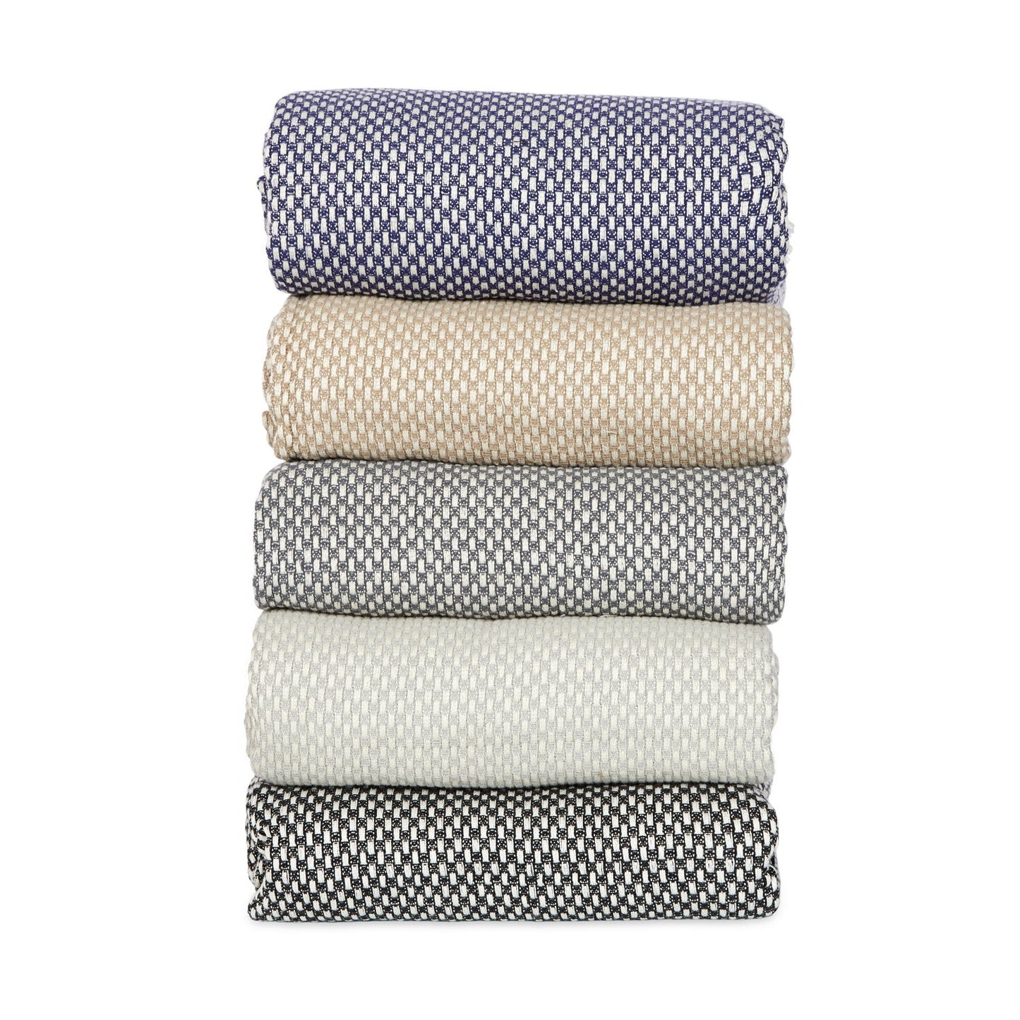 Cross Hatch Warm Woven Blankets - The Riviera Towel Company