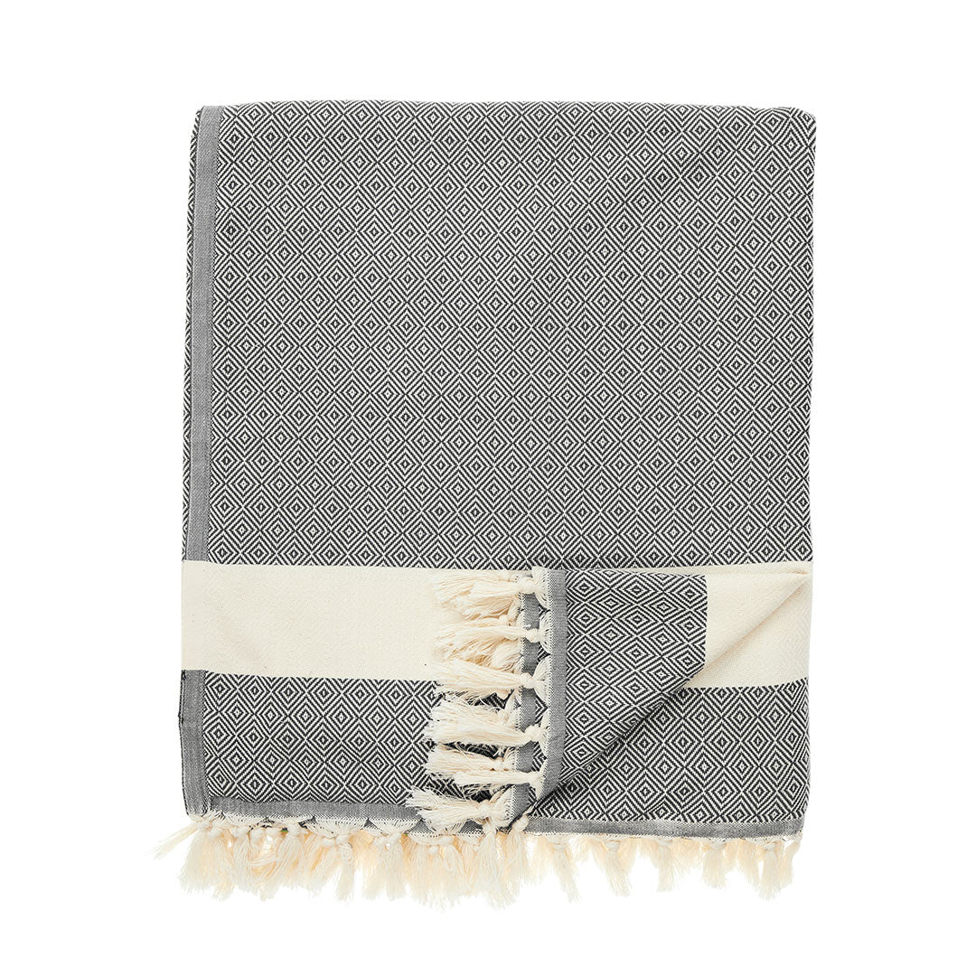 Diamond Woven Blanket - The Riviera Towel Company