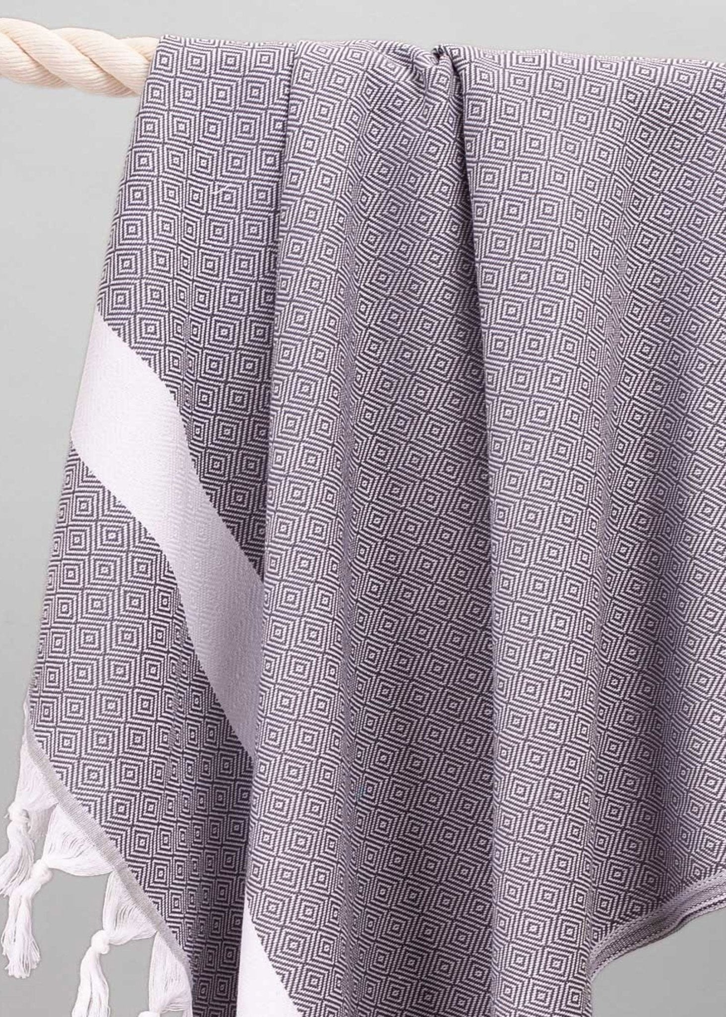 Diamond Woven Blanket - The Riviera Towel Company