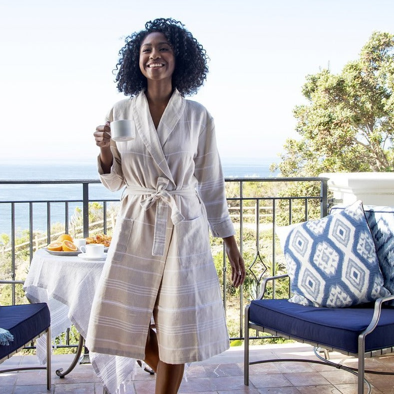 Essential Turkish Bathrobe - The Riviera Towel Company