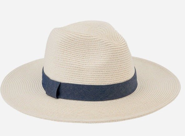 Fedora w/ Chambray Band - The Riviera Towel Company
