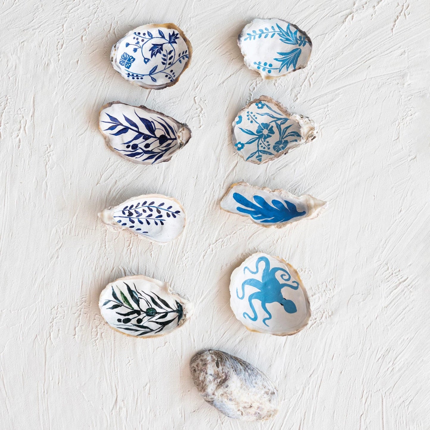Hand-Painted Oyster Shell - The Riviera Towel Company