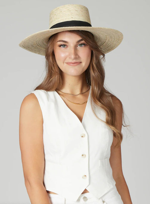 Hat - Palm Straw Boater