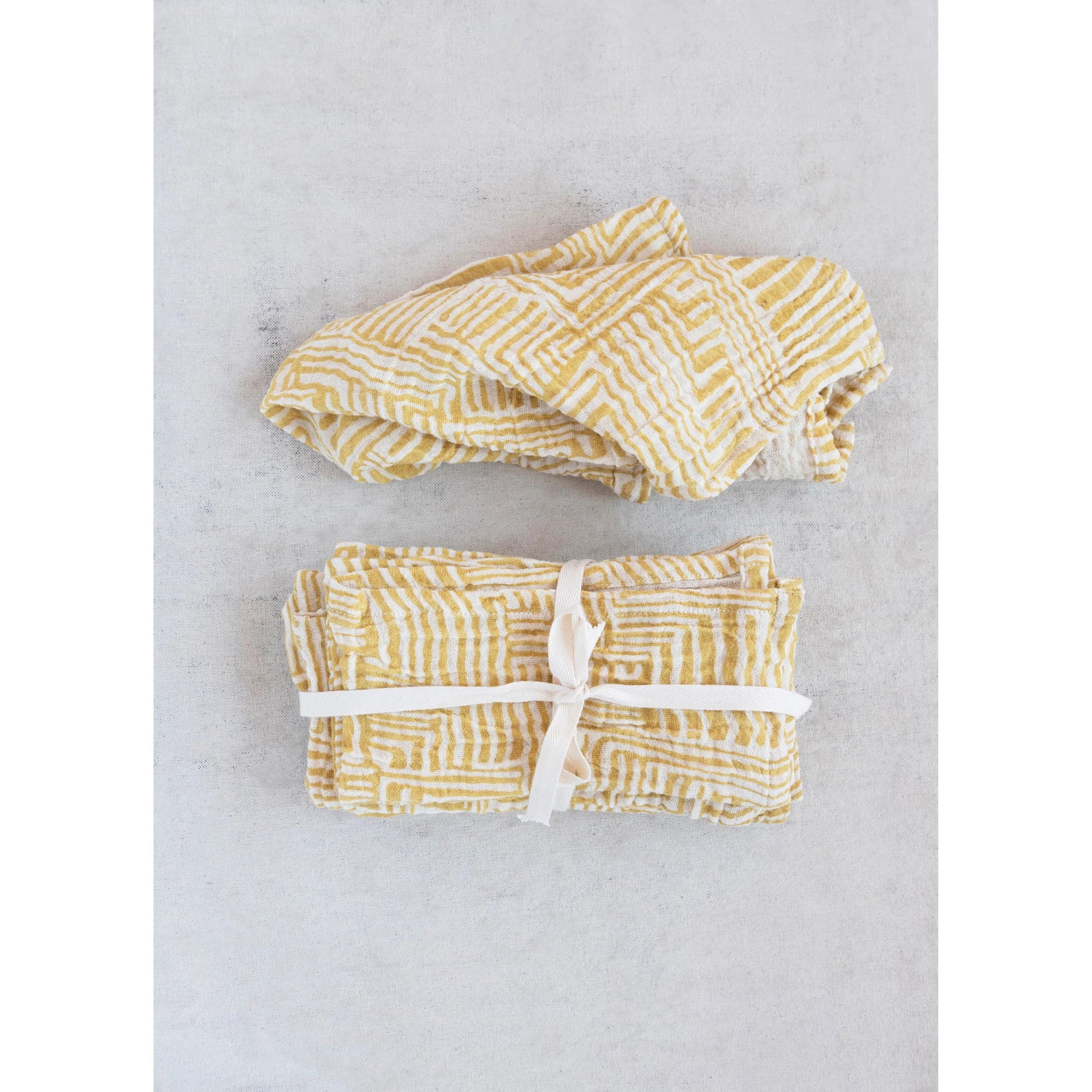 Kuba Cloth Pattern Napkins Set / 4 - The Riviera Towel Company