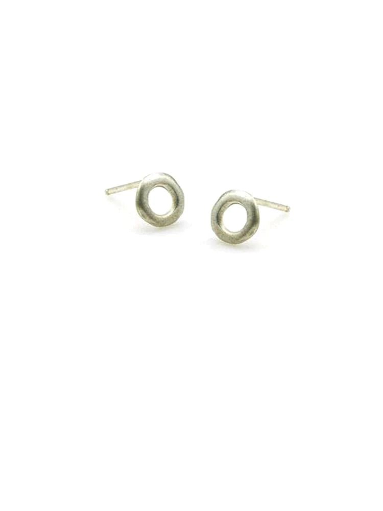 Little Open Circle Silver Stud Earring - The Riviera Towel Company