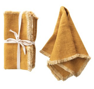 Napkins - Square Linen Napkins Set Of 4
