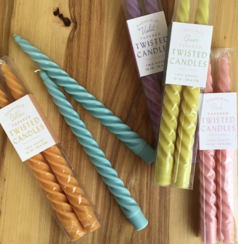 Paddywax Twisted Taper Candles - The Riviera Towel Company