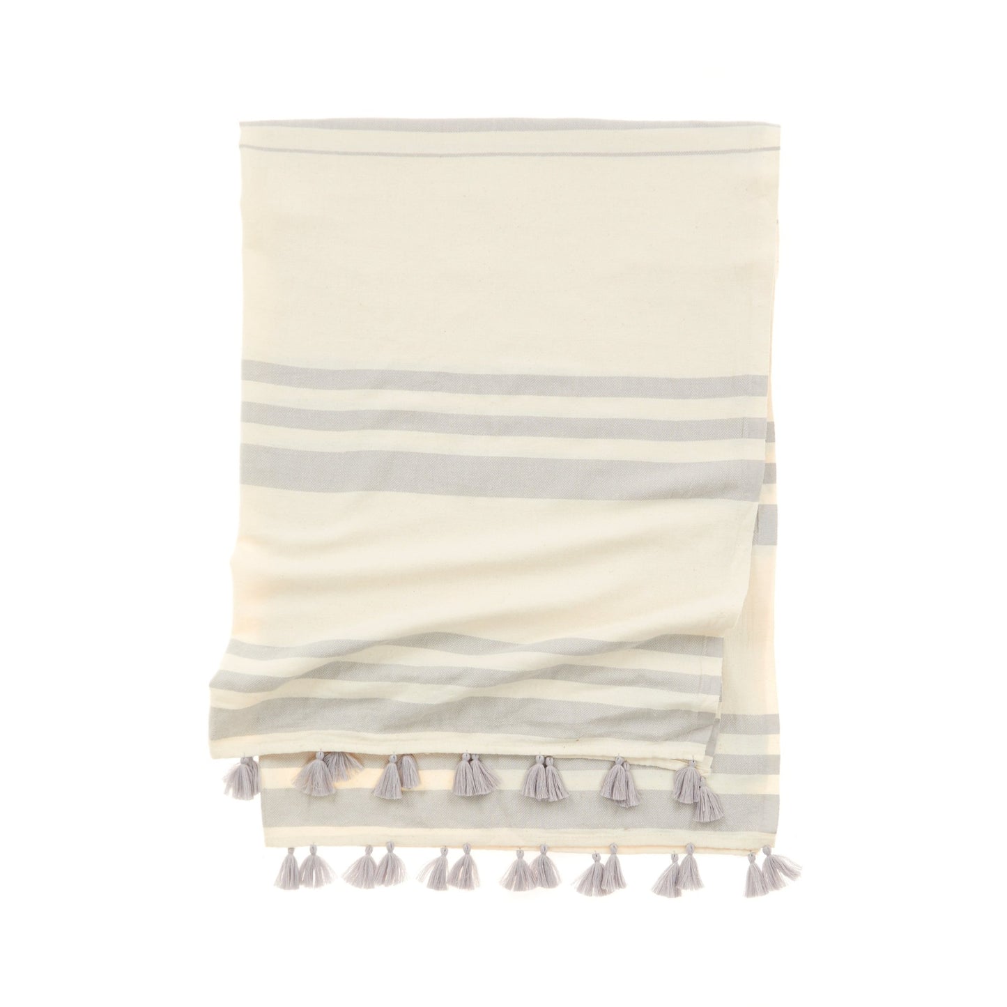 Portofino Turkish Beach Towel Soft Cotton Flat Weave Stylish Tassels