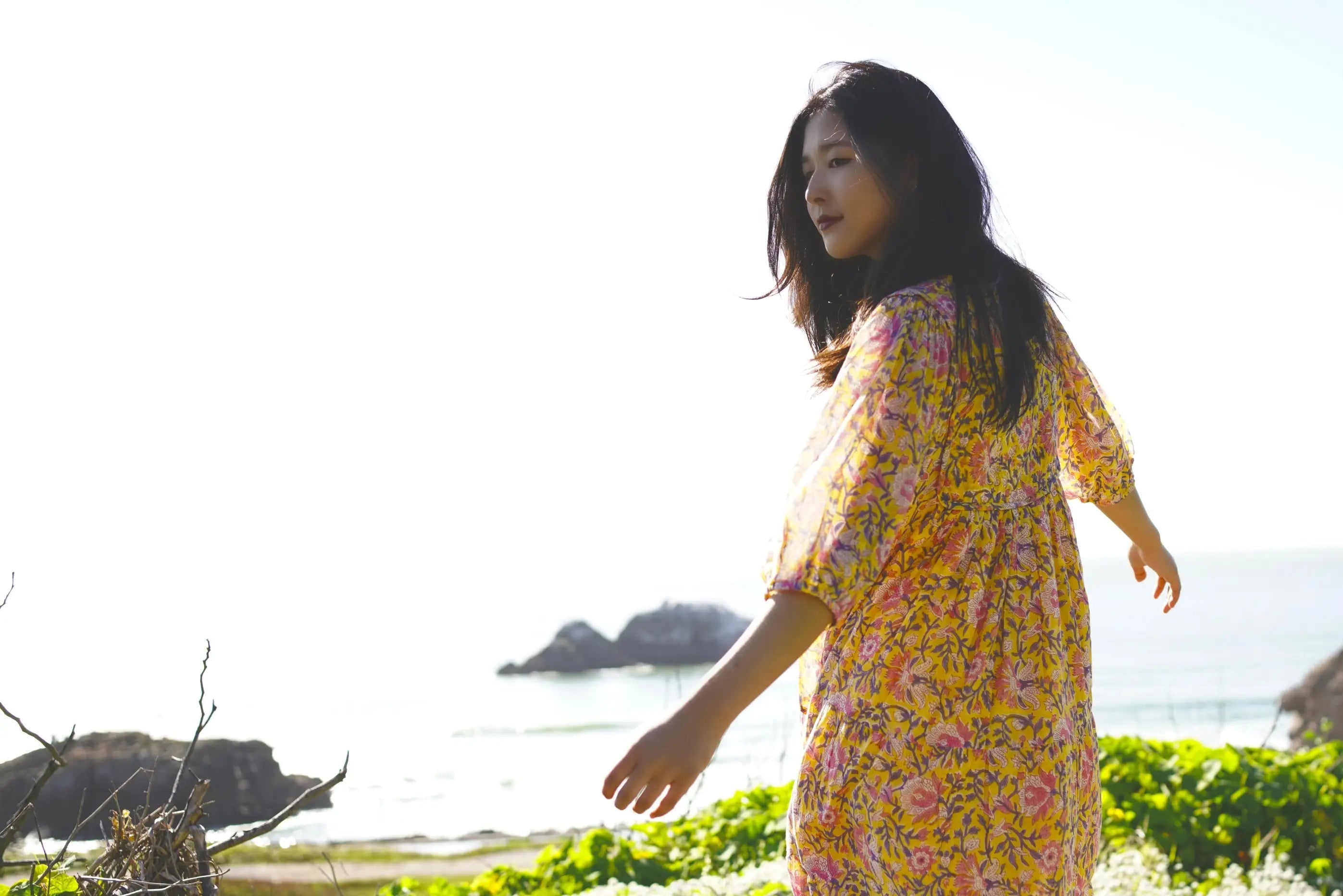 Rumi Block Printed Dress - The Riviera Towel Company