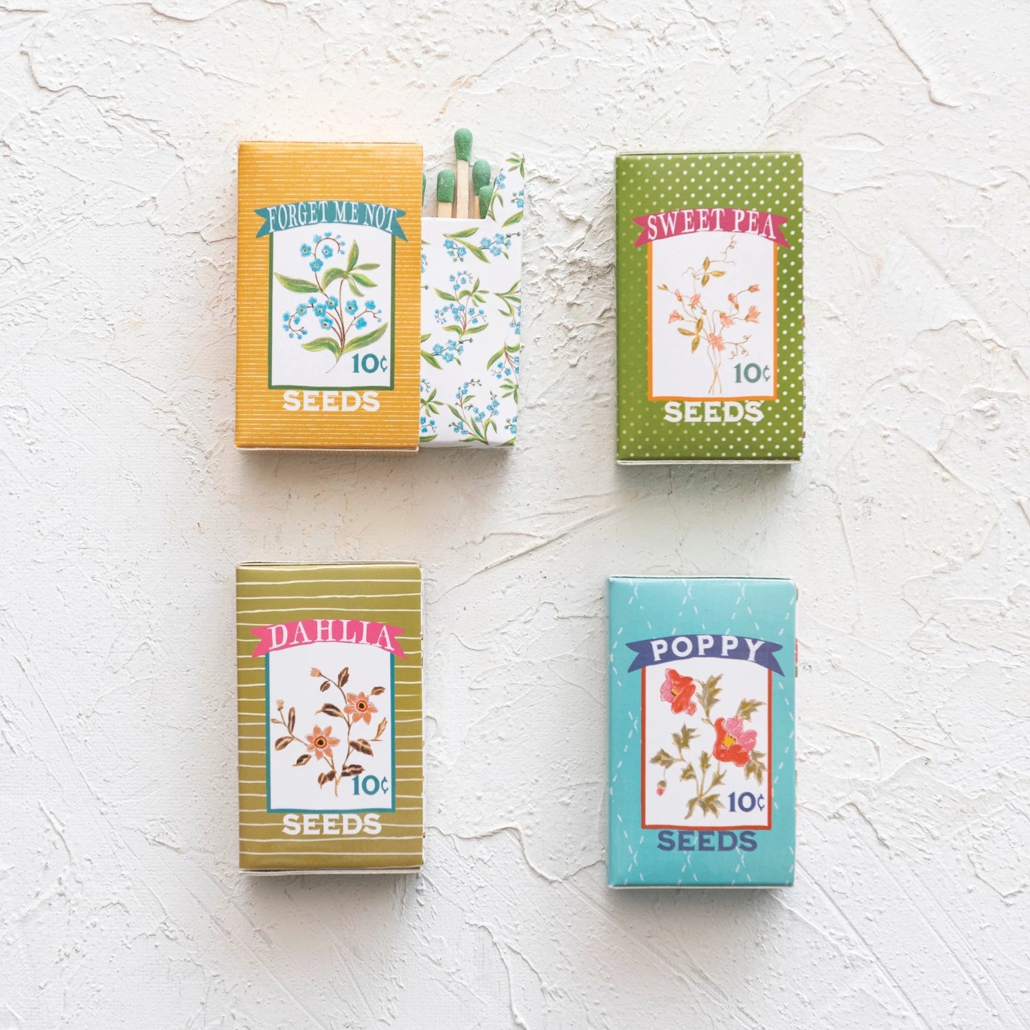 Safety Matches in Matchbox w/ Flower Seeds - The Riviera Towel Company