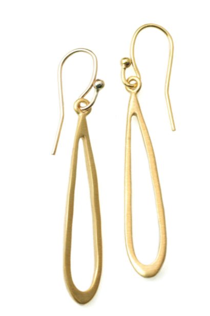 Small Open Drop Vermeil Earrings - The Riviera Towel Company