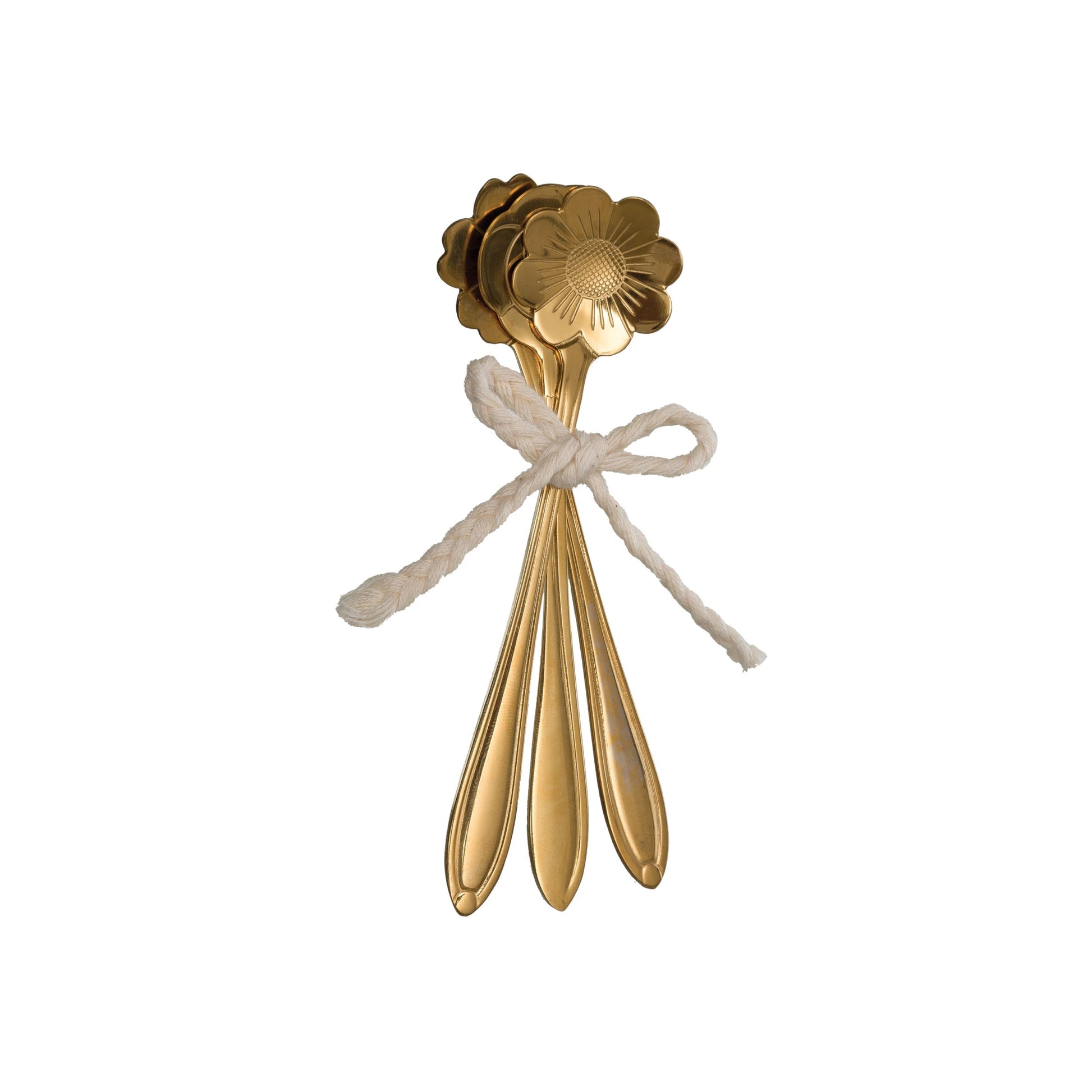 Stainless Steel Flower Shaped Spoons, Set of 3 - The Riviera Towel Company