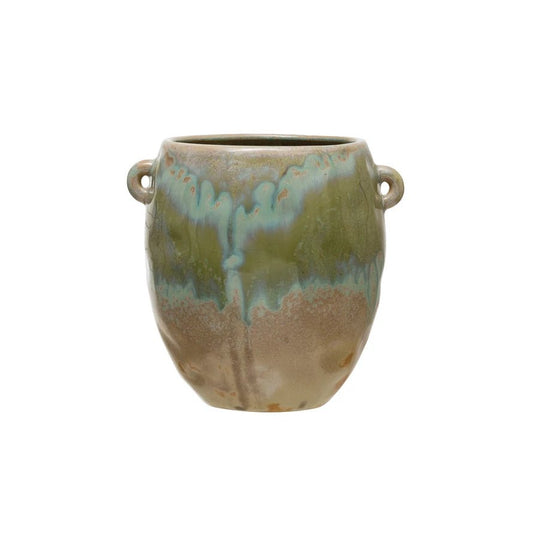 Stoneware Crock with Glaze - The Riviera Towel Company