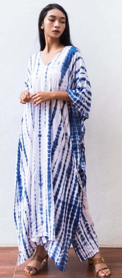 Tie Dye Kaftan Dress - The Riviera Towel Company