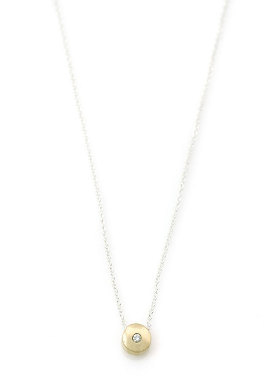 Tiny Circle Diamond Necklace - The Riviera Towel Company
