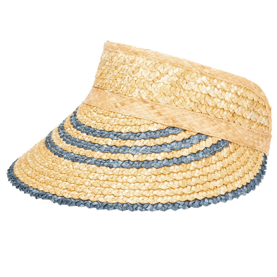Weekend Getaway Visor With Stripe - The Riviera Towel Company, styled