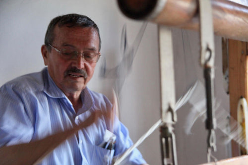 Master weaver at his loom