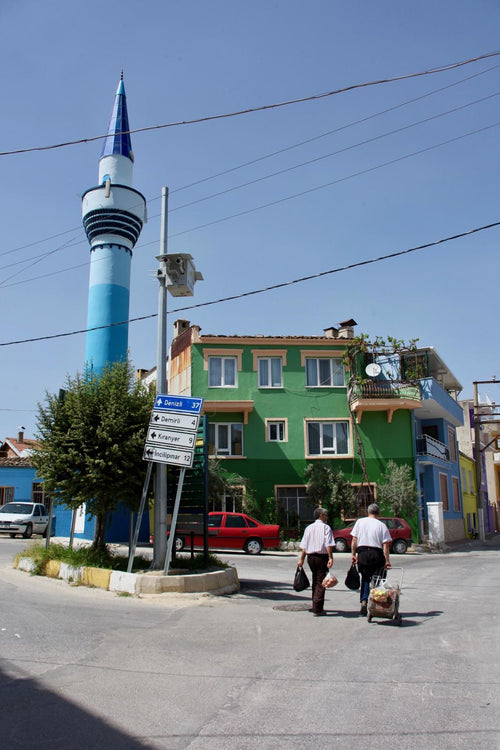Village mosque under a blue sky